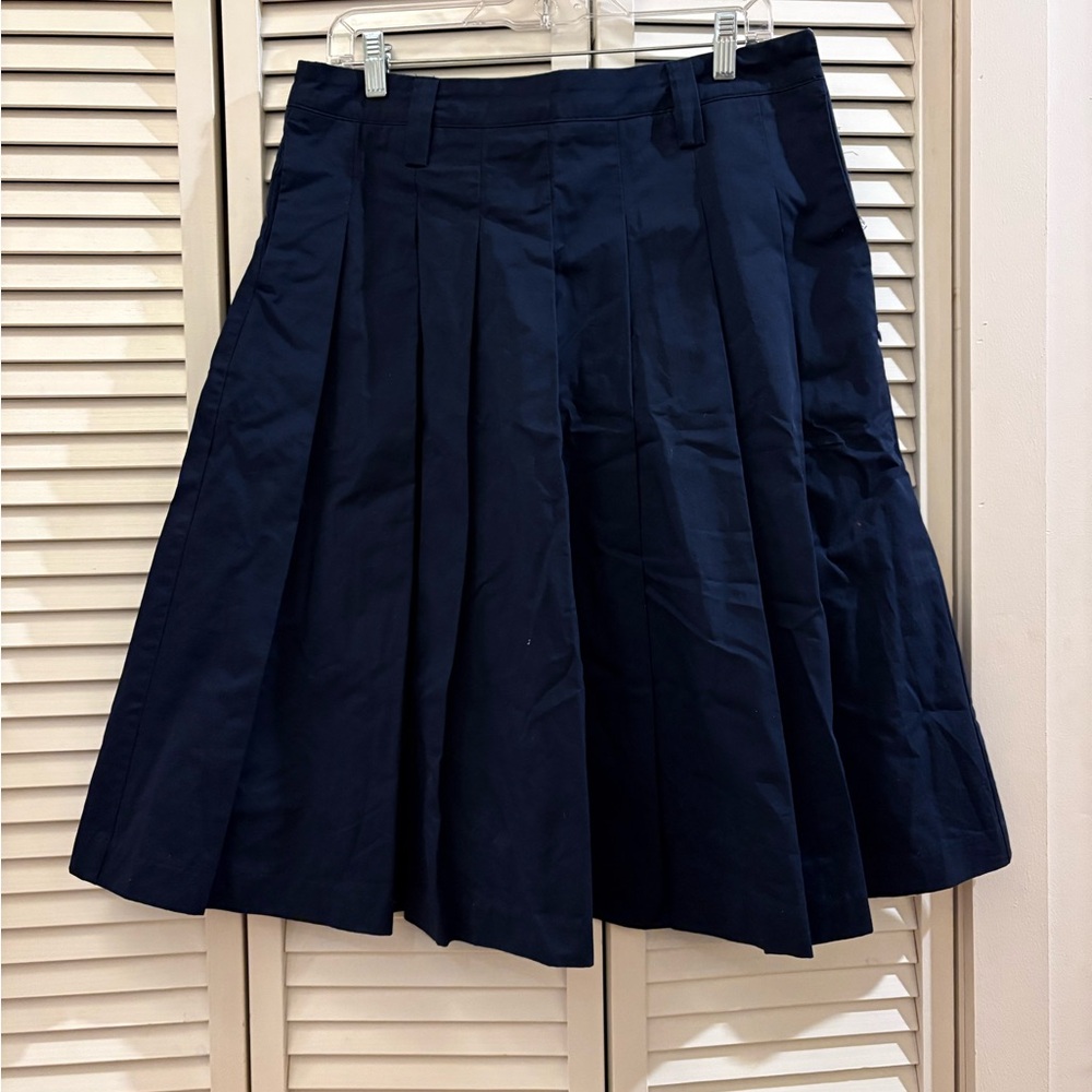 Anthropologie English Factory Navy Pleated Skirt